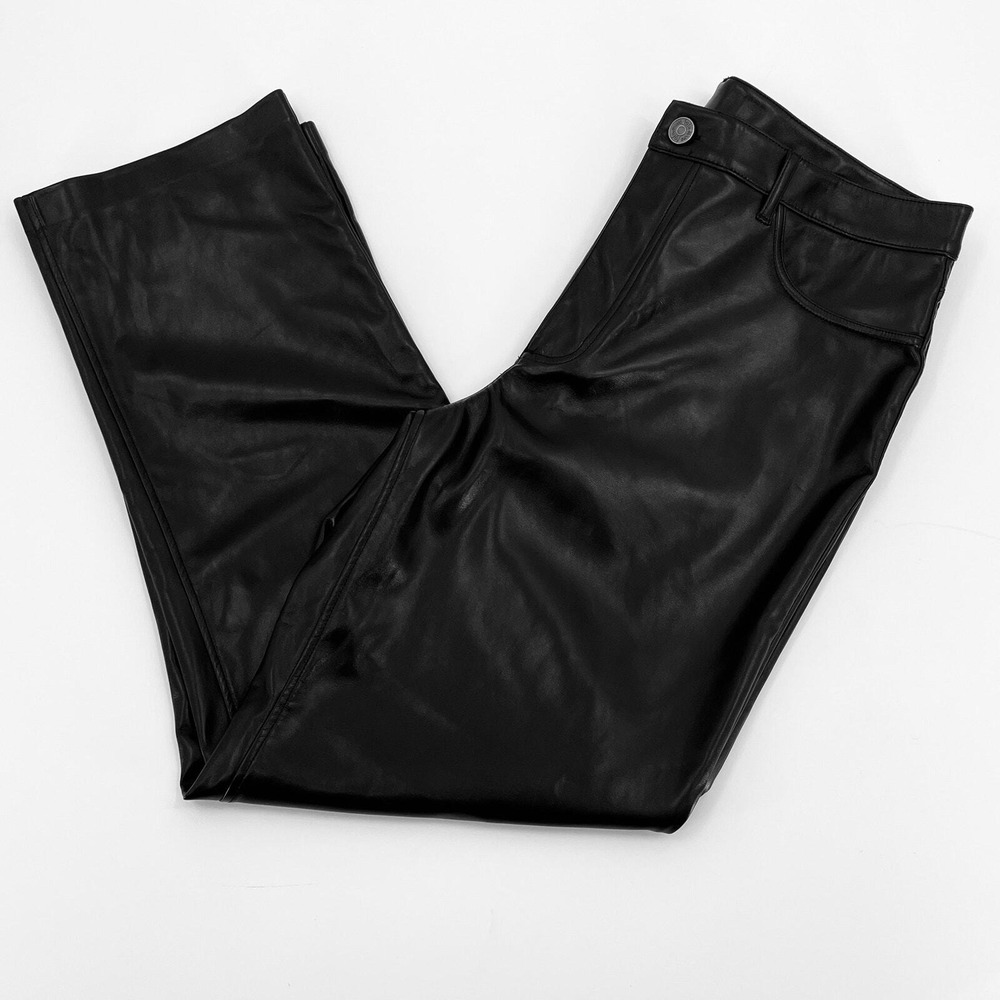 Joie Faux Leather Women's Pants, EUC, Black, Sz. 12‎